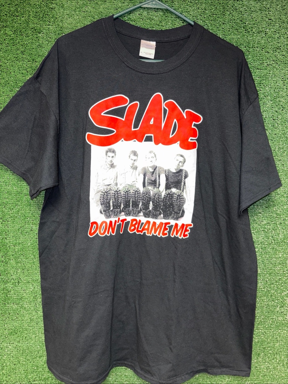 SLADE Vintage Y2K Don’t Blame Me Black Shirt XL. Gildan tag